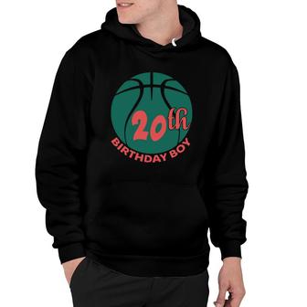 Congratuations 20Th Birthday Boy With A Gift A Ball Since 2002 Hoodie - Seseable