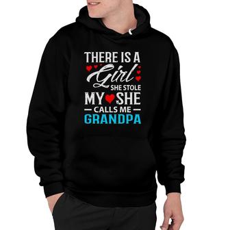Cool Grandpa From Granddaughter Gift Red Hearts Hoodie | Mazezy
