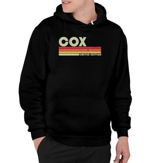 Cox Surname Funny Retro Vintage 80S 90S Family Reunion Hoodie - Seseable