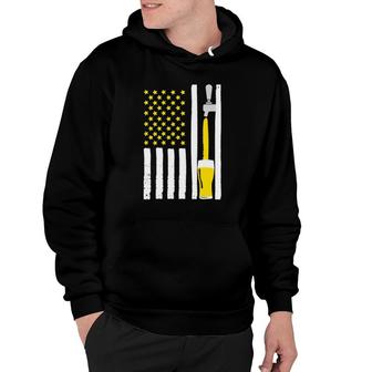 Craft Beer American Flag Usa 4Th July Alcohol Brew Hoodie - Seseable