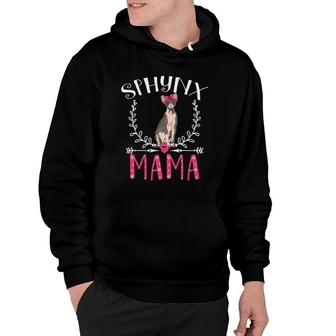Cute Funny Sphynx Mama Gift Grandma Cat Lover Mom Fur Mama Hoodie - Seseable