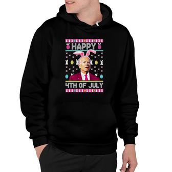 Cute Joe Biden Happy 4Th Of July Confused Easter Biden Bunny Hoodie - Seseable