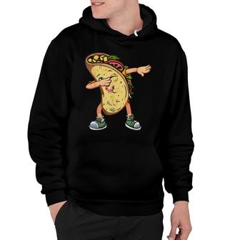 Dabbing Taco Cinco De Mayo Funny Boys Men Mexican Food Dab Hoodie - Seseable