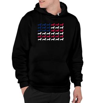 Dachshund American Flag Usa Patriotic Dog Lover 4Th Of July Hoodie - Seseable
