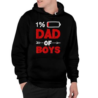 Dad Of Boys Tired Low Energy Fathers Day Daddy Dad Hoodie - Thegiftio UK