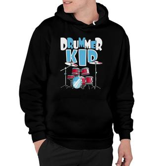 Drummer Kid Funny Percussionist Drums Musician Hoodie | Mazezy