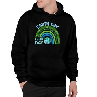 Earth Day Everyday Rainbow Design Earth Day Hoodie | Mazezy