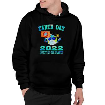 Earth Wearing Mask Earth Day 2022 Invest In Our Planet Hoodie | Mazezy