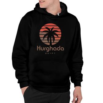 Egypt Hurghada Palm Tree Vintage Retro Hoodie