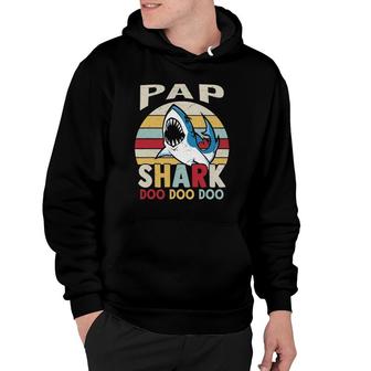 Family 365 Fathers Day Funny Pap Shark Grandpa Gift Men Hoodie - Seseable