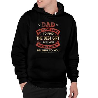 Fathers Day For Dad From Daughter Son Wife Kids Daddy Hoodie - Seseable