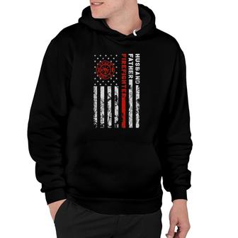Firefighter Husband Father Fireman Fathers Day Gift For Dad Hoodie - Seseable