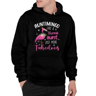 Flamingo Auntimingo Like A Normal Aunt Funny Auntie Hoodie - Thegiftio UK