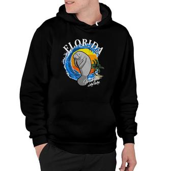 Florida Manatee Wish You Were Here Beach Destination Hoodie - Thegiftio