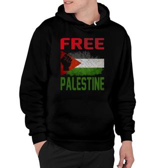 Free Palestine Gaza Flag Arabic West Bank Middle East Peace Hoodie - Seseable