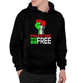 Free Palestine Palestinian Fist Hand Flag Hoodie - Seseable