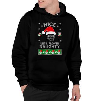 French Bulldog Nice Until Proven Naughty Ugly Christmas Tee Hoodie - Monsterry