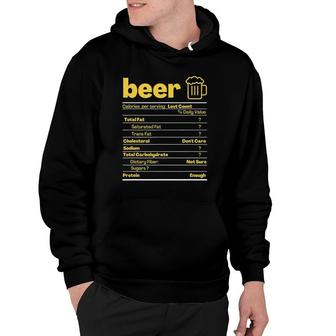 Funny Beer Nutrition Facts Label Thanksgiving Christmas Gift Hoodie - Seseable