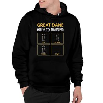 Funny Black Great Dane Guide To Training Dog Obedience Hoodie - Seseable