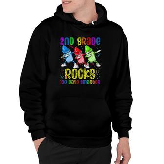 Funny Dabbing Crayons 2Nd Grade Teacher 100Th Day Of School Hoodie - Seseable