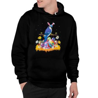 Funny Easter Egg Lover Cute Blue Jay Bird Easter Sunday Hoodie | Mazezy