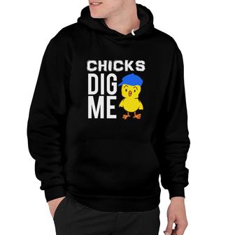 Funny Easter For Boys Chicks Dig Me Hoodie - Monsterry