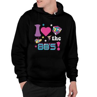 Funny I Love The 80S Retro Party Rubik Music 80S 90S Hoodie - Seseable