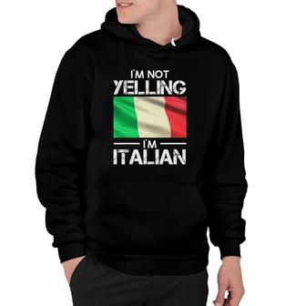 Funny Italian Pride Italy Flag Im Not Yelling Im Italian Hoodie - Seseable