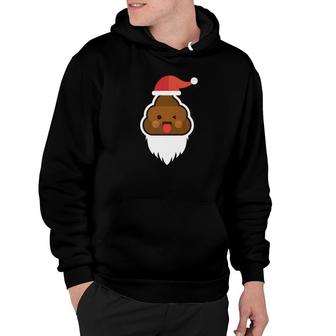Funny Poo Poop Emoticon Emoticon With Santas Hat And Beard Hoodie - Monsterry AU