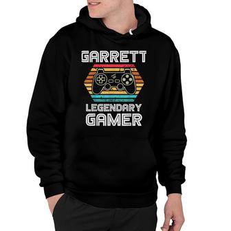 Garrett Legendary Video Gamer Custom Name Personalized Hoodie - Seseable