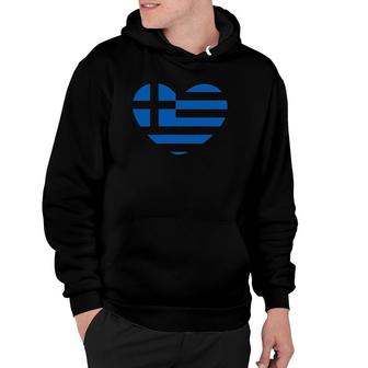 Greece Flag On Greek Heart - I Love Greece Hoodie - Thegiftio UK