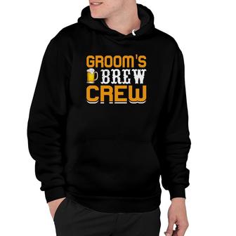 Groom Bachelor Party Grooms Brew Crew Hoodie - Seseable
