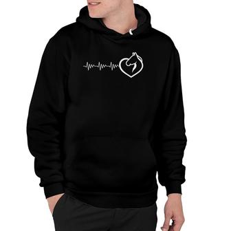 Heartbeat Horse Riding Vaulting I Love My Horse Hoodie | Mazezy