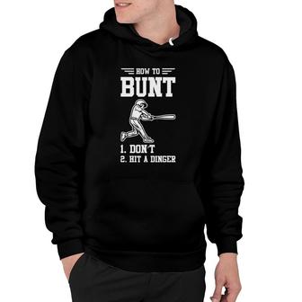 How To Bunt Batter Baseball Boys Men Catcher Pitcher Hoodie - Thegiftio UK