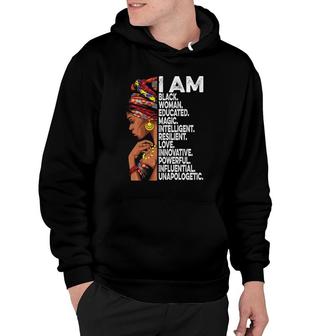 I Am Black Woman Educated Black History Month Black Girl Hoodie | Mazezy