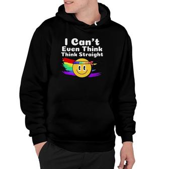 I Cant Even Think Straight Lgbt Gay Pride Month Lgbtq Hoodie - Seseable