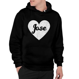 I Heart Jose - First Names And Hearts I Love Jose Hoodie - Seseable