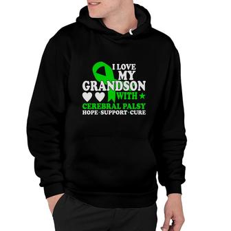 I Love My Grandson With Fight Cerebral Palsy Awareness Hoodie - Seseable