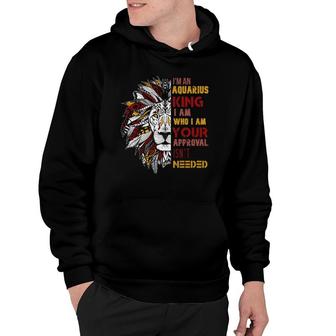Im An Aquarius King Your Approval Isnt Needed Mens Zodiac Hoodie | Mazezy