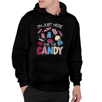 Im Just Here For The Candy Sweet Sugar Lollipop Dessert Hoodie | Mazezy