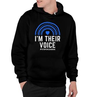 Im Their Voice Heart Child Abuse Awareness Month Prevention Hoodie | Mazezy UK