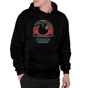 Introvert Antisocial Sloth Nap Retro Vintage 80S Style Hoodie - Seseable