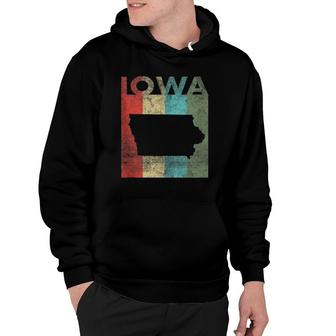 Iowa Retro Vintage Gifts Men Women Home Roots State Hoodie - Seseable