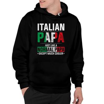 Italian Papa Happy Fathers Day Pride Italian Flag Proud Papa Hoodie - Seseable