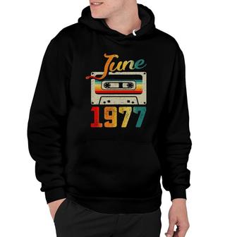 June 1977 Cassette Tape 44Th Birthday Music 44 Years Old Hoodie - Seseable