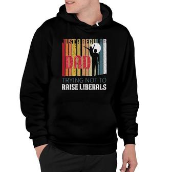 Just A Regular Dad Trying Not To Raise Liberals Fathers Day Hoodie | Seseable UK