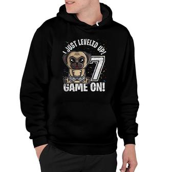 Kids 7 Years Old 7Th Birthday Pug Dog Boy Girl Gifts Video Game Hoodie | Mazezy