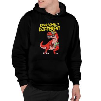 Kids Rawrsomely Different Trex Dino Boys Autism Awareness Kids Hoodie - Seseable