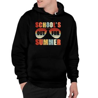 Last Day Of Schools Out For Summer Teacher Retro Vintage Hoodie | Seseable UK