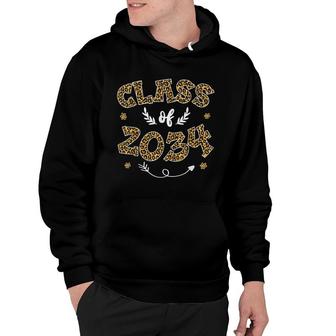 Leopard Senior Class Of 2034 Graduation 2034 Grow With Me Hoodie - Seseable